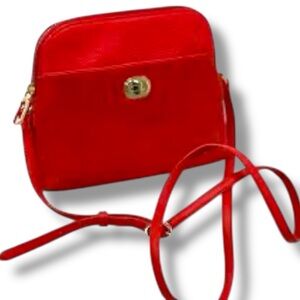 Talbots red leather Crossbody Bag new